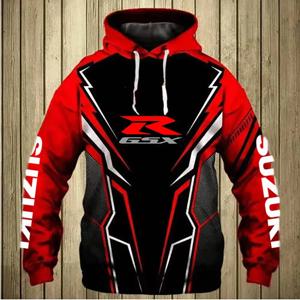 새로운 스즈키 남성용 후드 티셔츠 스트리트 패션 3D 인쇄 캐주얼 패션 스웨트 야외 스포츠 오토바이 스즈키 엔듀로