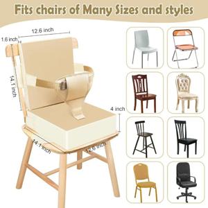 두꺼운 어린이 부스터 시트 쿠션 조절 가능한 하이체어 패드 탈부착 가능한 커버 휴대용 스펀지 쿠션 유아용