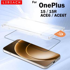레리치 강화유리 스크린 보호필름 (원플러스 15/15R/에이스 6/에이스 6T용) 먼지 없는 위치 지정 박스, 자동 정렬, HD 클리어