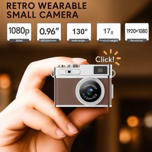 뉴 레트로 디지털 카메라 1080P 비디오 레코더 LED 필라이트 0.96인치 IPS 스크린 휴대용 비디오 카메라 백팩 액세서리