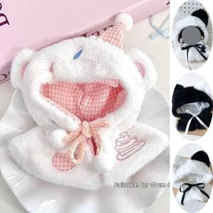 10cm 인형 옷 겨울 케이프 후드 포함, 부드러운 플러시 케이프 면 인형 크리스마스 드레스업에 완벽