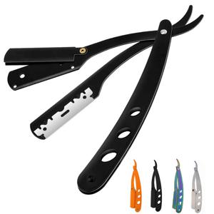 남성용 면도기 스트레이트 엣지 바버 면도칼 수동 수염 면도 및 관리 교체 가능한 블레이드 쉐이벳 남성용 선물