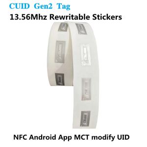 CUID Gen2 전자 태그 재기록 가능한 스마트 키 NFC 클론 토큰 ISO14443 변경 가능한 스티커 IC 13.56Mhz RFID 복제 배지