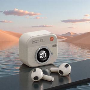 Q86 블루투스 5.3 무선 헤드폰 파워 LED 디지털 디스플레이 24시간 지속력 하이파이 게이밍 헤드셋 방수 스포츠 이어버드