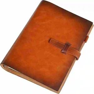 리필 가능한 A5 빈티지 가죽 바인더 노트북, 6링 바인더, 80페이지 줄지 노트 및 포켓 포함, 작가, 비즈니스, 업무, 학습용