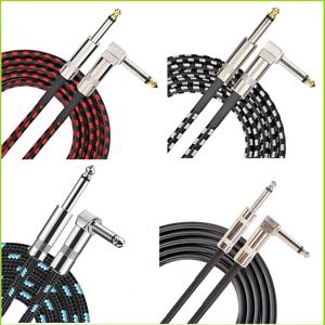 6.35mm 오디오 케이블 TRS 1/4인치 6.5mm 오디오 케이블 (일렉트릭 기타/베이스용) 1.5/3/6M 금도금 차폐 저소음 잭 케이블