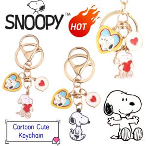 스누피 상품 이차원 금속 열쇠고리 커플 맞춤형 창의적인 동반자 가방 펜던트 열쇠고리 선물 도매
