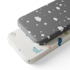 아기 침대 시트, 1팩 모세 바구니 시트, 매우 부드러운 면 소재 아기 침대 시트, 바시넷, 아기 침대, 모세 바구니용