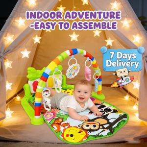 아기 피트니스 놀이 체육관 피아노 매트 음악 활동 장난감 신생아부터 유아까지 조기 교육용 크롤링 블랭킷 0-36개월 아기 선물