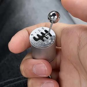 금속 키링 창의적인 자동차 변속기 키체인 6단 수동 변속기 기어박스 기어 피젯 토이 스트레스 불안 해소