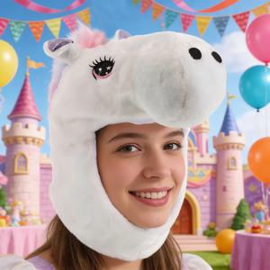 재미있는 유니콘 모자 무지개 모자 할로윈 코스프레 파티 모자 어린이 성인 카니발 사진 소품 드레스업 액세서리