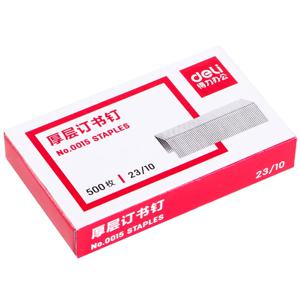 500개 델리 0015 범용 스테이플 23/10 바인딩 60매 12.8x10mm 너비 x 높이 사무용품 스테이플러 리필