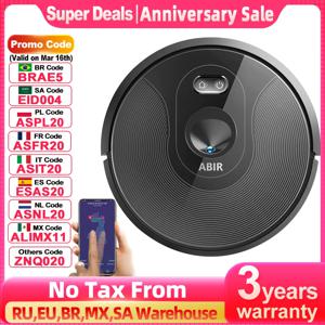 (프로모션 코드:  HOT666)ABIR X6PRO 로봇 진공 청소기, 비주얼 내비게이션, APP 가상 배리어, 브레이크 포인트 연속 청소, 지도에 청소 영역 그리기