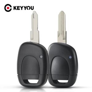 KEYYOU 1 버튼 Renault Twingo Clio Kangoo Master 용 Uncut 자동차 원격 키 쉘 NO 칩 열쇠가없는 항목 Fob 키 케이스 교체