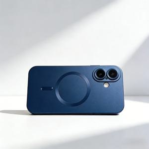 럭셔리 블랙 맥세이프 무선 충전 케이스 (폰 17 16 15 14 13 12 11 Pro Max 호환) 소프트 마그네틱 커버