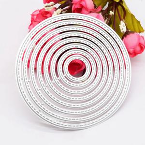 1PC 원형 프레임 금속 절단 다이 세트 DIY Scrapbooking 사진 앨범 선물 카드 만들기 종이 공예에 대 한 스텐실