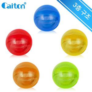 Caiton 3 레이어 파크 골프 공, 야외 탄성 연습, 5 가지 색상 (노란색, 파란색, 녹색, 주황색, 빨간색), 레저 및 초보자용, 1 개