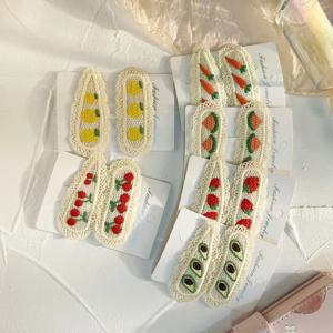 체리 딸기 헤어핀 헤어 그립 헤어 클립, 여자 아이 선물, 빈티지 게 헤어 액세서리, 2 개