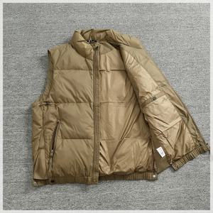 남성용 다운 조끼 스탠드 칼라 2024, 따뜻한 패션 스플라이싱 툴링 클립, 민소매 코트, 가을 및 겨울, 신상