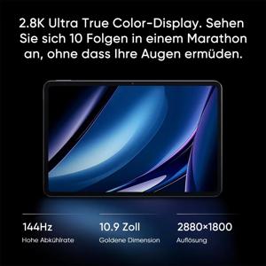 글로벌 버전 누비아 패드 프로 WIFI 스냅드래곤 8 Gen 3 10.9인치 2.8K 144Hz 디스플레이 10100mAh 배터리 66W 고속 충전 태블릿