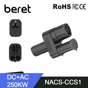 BERET CCS2-테슬라 AC + DC 어댑터, 테슬라 모델 3 X Y CCS2 콤보 NACS 어댑터, 지지대 CCS2 및 타입 2 충전기