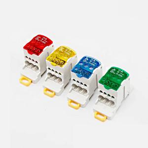 Din 레일 터미널 블록 UKK 80A/125A/160A/250A/400A 배전함 1개 여러 출력 전원 와이어 전기 커넥터 접합