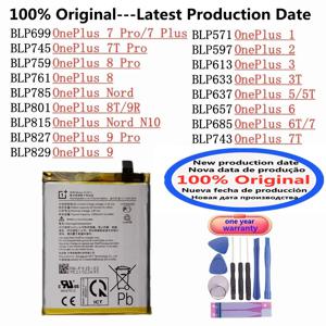 새로운 100% 정품 배터리 (원플러스 9, 9Pro, Nord N10, 8, 8Pro, 8T, 9R, 7 Plus, 7+, 7Plus, 7T Pro, 1, 2, 3, 3T, 5, 5T, 6, 6T, 7, 7Pro 배터리)