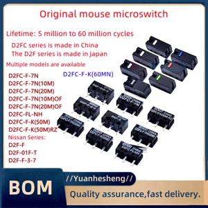원래 새로운 정통 마우스 마이크로 스위치 D2FC-F-7N 마우스 버튼 Fretting D2FC-E-7N D2FC 10M 20M OF 50M 60M