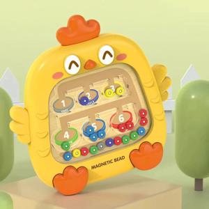 몬테소리 분류 게임 자석 색깔 숫자 미로 보드 펜 이동 구슬 게임 소근육 발달 교육 완구 어린이 선물