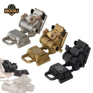 BOOIU 금속 L4G24 NVG 헬멧 마운트 홀더 야간 투시경 고글 PVS15 PVS18 용 야외 스포츠 전술 헬멧 브래킷 어댑터
