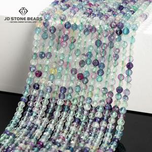 7A 자연 여러 가지 빛깔의 형석면 처리 된 비즈 라운드 루즈 스페이서 보석 구슬 보석 만들기 Diy 목걸이 팔찌 액세서리
