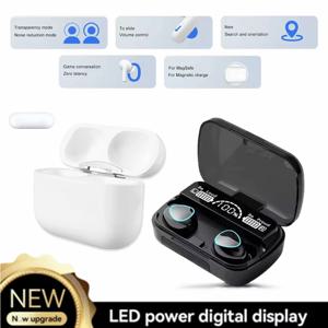 2026 오리지널 M10 무선 노이즈 캔슬링 헤드폰 - 마이크, 스테레오 사운드 및 게이머 스피커가 탑재된 블루투스 이어팟 (스포츠용)