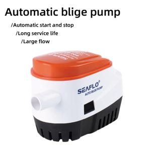 SEAFLO 06 시리즈 750GPH 12V/24V 자동 수중 빌지 펌프 (보트/해양용) 내장형 플로트 스위치 3/4인치 배출구