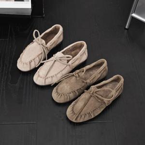 AIYUQI 여성 로퍼 영국 스타일 2025 새로운 정품 가죽 비니 신발 여성 플랫 미끄럼 방지 빈티지 슬립 온 모카신 여성용