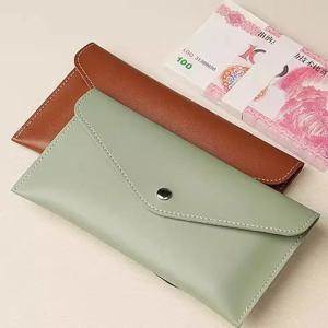 대용량 장지갑 여성용 운전 면허증 문서 보관 가방 다기능 심플한 디자인 동전 지갑 휴대폰 가방
