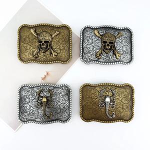 1PC 크로스보더 레트로 에스닉 전갈, 해골 머리 패션 다용도 남녀 공용 캐주얼 벨트 버클 헤드