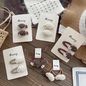 2개 세트 만화 귀여운 머리핀 탄력 있는 머리끈 아기 소녀 BB 클립 고무줄 어린이 머리끈 아이들 헤어 액세서리