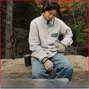 고급 야외용 정전기 방지 처리 루즈핏 플리스 스웨트셔츠 커플 가을 겨울 신상 남녀 캐주얼웨어