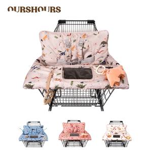 다기능 아기 쇼핑 카트 커버 안전 스트랩 포함 유아용 휴대용 식료품 카트 커버