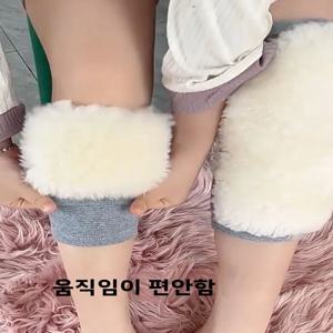 두꺼운 양모 무릎 패드 남녀공용 사이클링 방풍 야외용 따뜻한 무릎 보호대 자체 발열 겨울용 따뜻한 무릎 패드 남녀공용