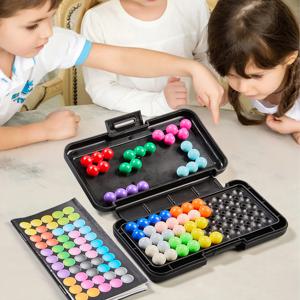 120가지 도전 IQ 3D 퍼즐 가족용 보드 게임 클래식 피라미드 플레이트 진주 논리적 사고력 어린이용 피라미드 구슬 장난감 선물