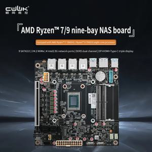 CWWK AMD-7940HS/8845HS 8베이/9베이 NAS/USB4/40G 속도 8K 디스플레이 4 네트워크 2.5G/9 SATA/PCIe x16 ITX 마더보드
