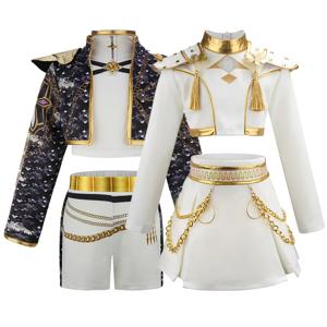 신상 K-POP 소녀 세트 2026 신상 패션 어린이 정장 키즈 재킷 바지 의상 청소년 캐주얼 봄옷 4-12세