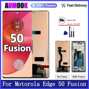 모토로라 엣지 50 퓨전용 신형 OLED 디스플레이 LCD 터치 스크린 디지타이저 엣지 50 퓨전 XT2429-1용 LCD 디스플레이 교체
