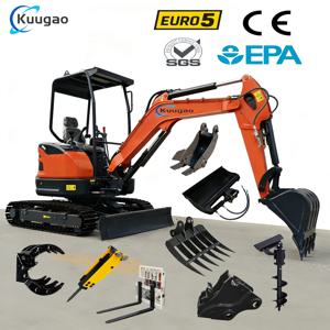 미니 굴삭기 빠른 배송 1톤 2톤 유로 5 EPA 준수 맞춤형 2.5톤 소형 굴삭기 3톤 굴삭기 가정 및 농장용