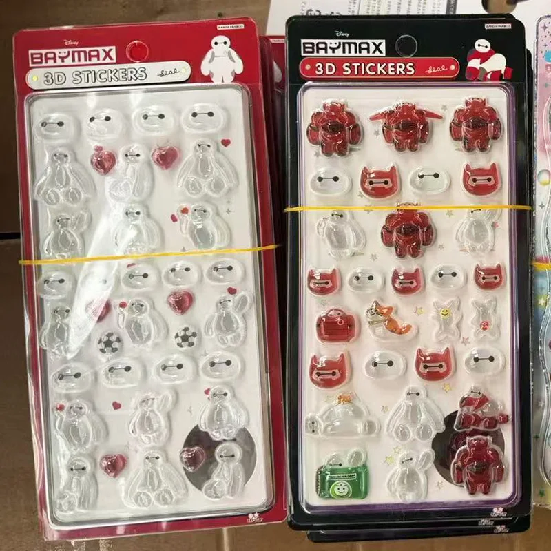 디즈니 베이맥스 3D 릴리프 스티커 귀여운 만화 크리스탈 스티커 수제 장식 전화 케이스 노트북 가방 소녀 보상 선물