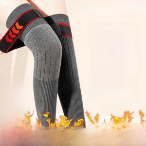 따뜻한 캐시미어 무릎 패드 중년 및 노인을 위한 남녀공용 엑스트라 롱 플리스 레그 워머 가정용 다리 보호대