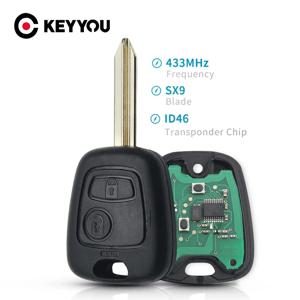 KEYYOU 시트로엥 원격 자동차 키 433MHz ID46 칩 시트로엥 색소 피카소 Xsara Berlingo SX9 블레이드 2 버튼 키 Fob