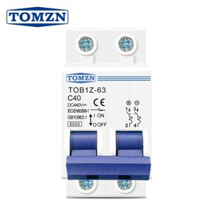 TOMZN 2P DC MCB 6KA 440V 미니 회로 차단기 3A 6A 10A 16A 20A 25A 32A 40A 50A 63A