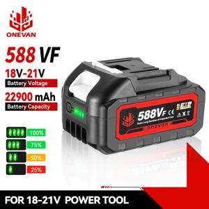 ONEVAN 충전식 리튬 배터리 22900MAH BL1850 BL1840 무선 전기 렌치 드릴 전동 공구 21V 18V 배터리